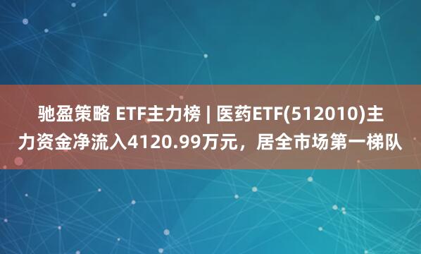 驰盈策略 ETF主力榜 | 医药ETF(512010)主力资金净流入4120.99万元，居全市场第一梯队